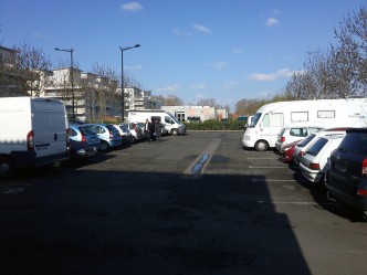 Parkplatz in der Nähe zur City von Bordeaux