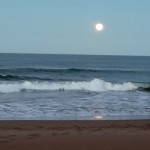 Mondaufgang vom Strand